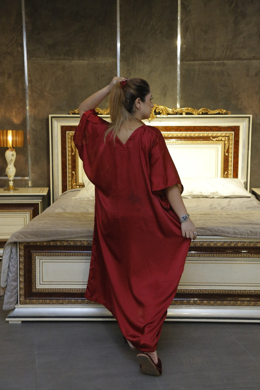 Red Silk Night Suit